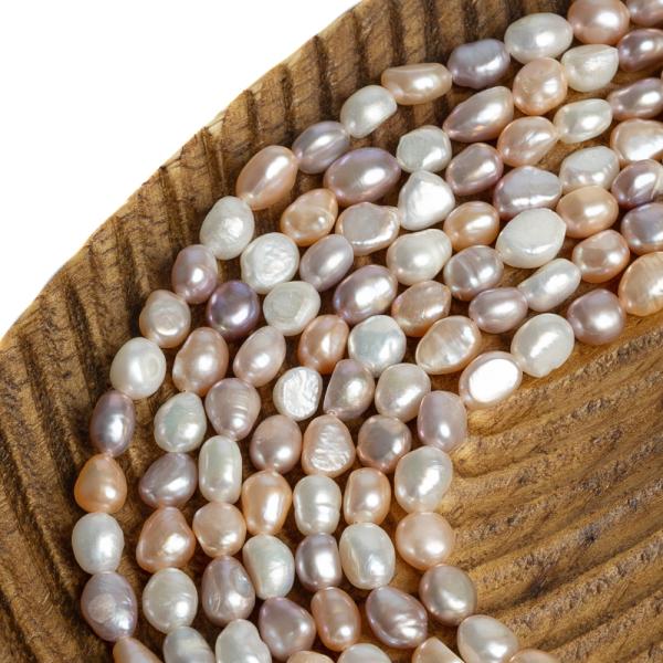 Perly ���n� kor�lky 7-8mm nugety mix barev ���ra