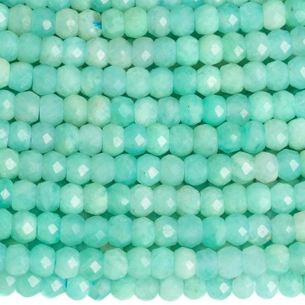 Amazonit kor�lky 3x2mm rondelky brou�en� ���ra