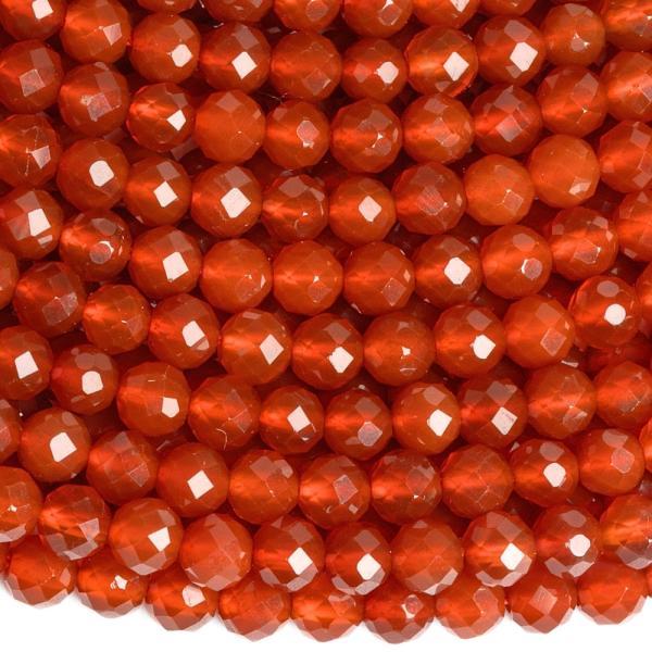 Karneol koralky 4mm brou�en� ���ra