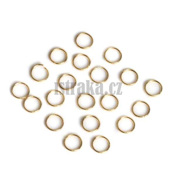 Krouky spojovac 6mm zlat nerez 20 ks
