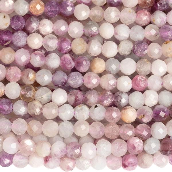 Lepidolit fialov� b�l� kor�lky 3mm brou�en� ���ra