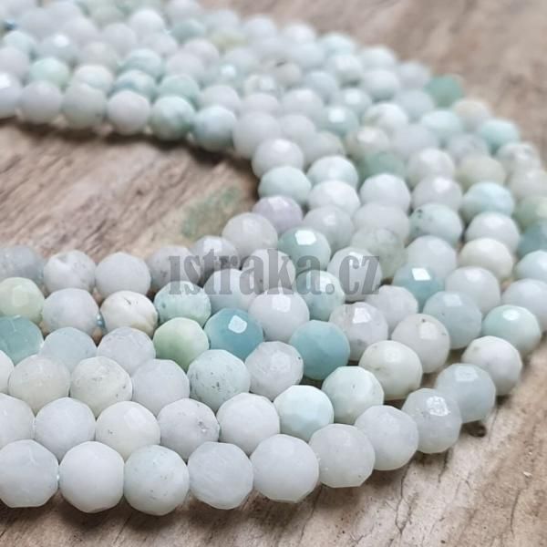 Larimar korlky 4mm brouen plra