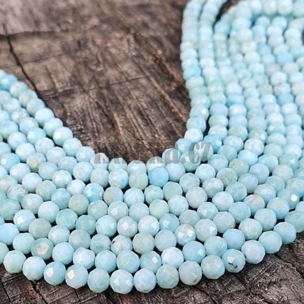 Larimar korlky 3mm brouen A kvalita plra