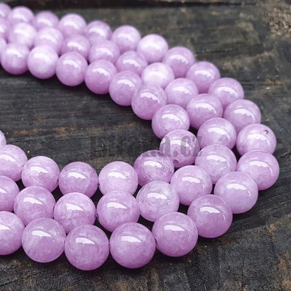 Jadeit korlky 8mm imitace ametystu ra