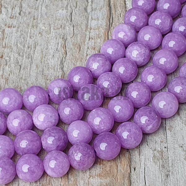 Jadeit korlky 8mm imitace ametystu ra