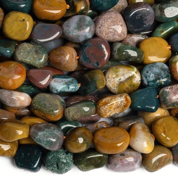 Jaspis oce�nsk� kor�lky nugety ���ra