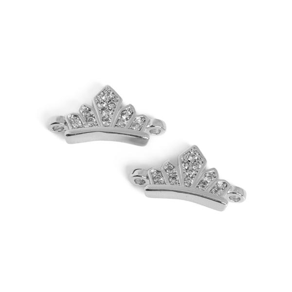 Korunka men�� mezikus st��brn� s b�l�mi zirkony