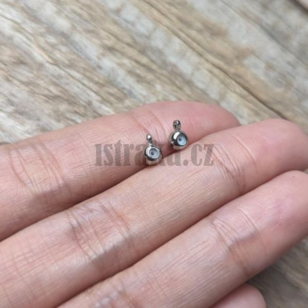 Korlek stoper na pvsek 4mm stbrn 5ks