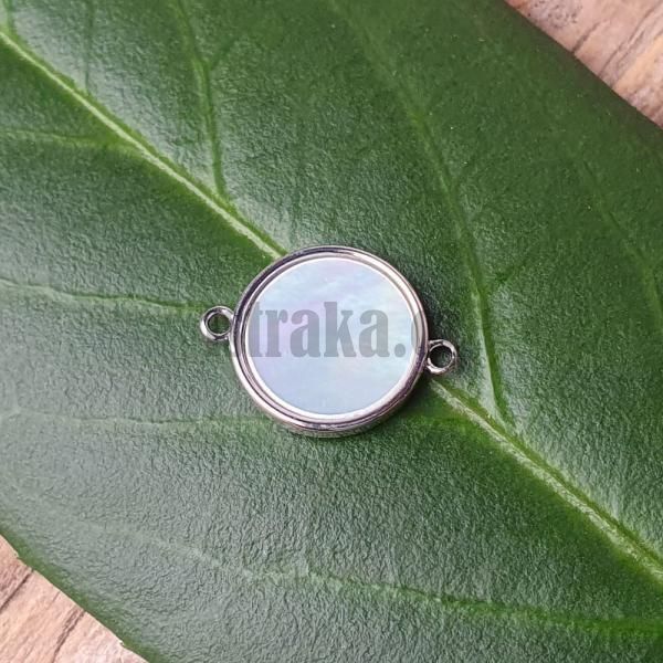 Perle mezikus 12x9mm placka stbrn rm