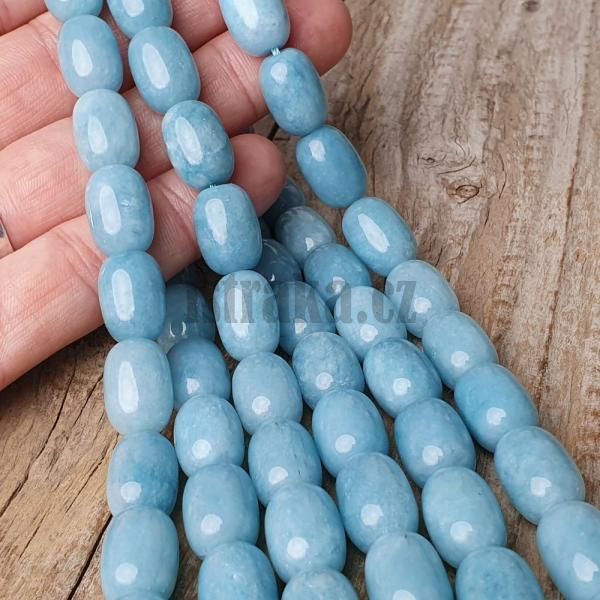 koralky-z-mineralu-jadeit-modre-valceky-10x14mm-leskle-vyrazne-hladke-farbene-ocelove-