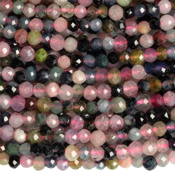 Turmal�n mix barev kor�lky 2 mm brou�en� ���ra