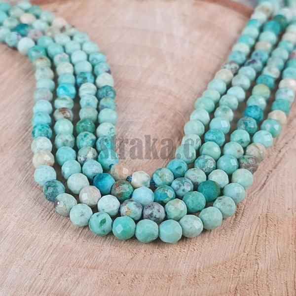 Tyrkys Peru korlky 3mm brouen ra