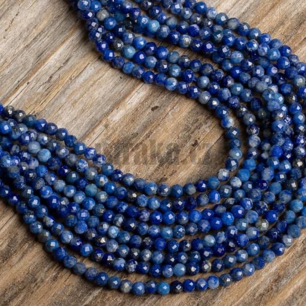 Lapis lazuli korlky 2,2mm brouen ra
