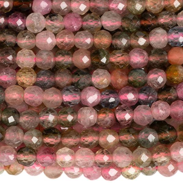 Turmal�n mix barev kor�lky 3mm brou�en� ���ra