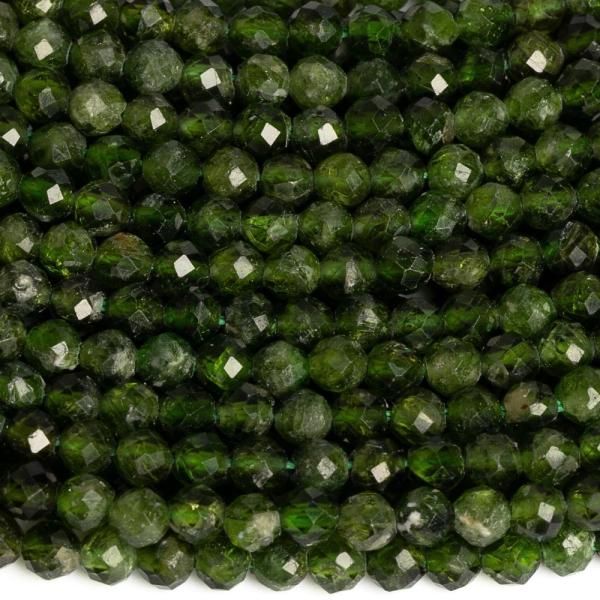 Diopsid A kvalita korlky 3mm brouen ra