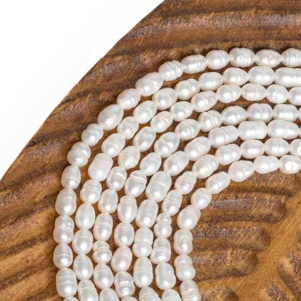 Perly ���n� kor�lky 4-6mm podlouhl� ���ra