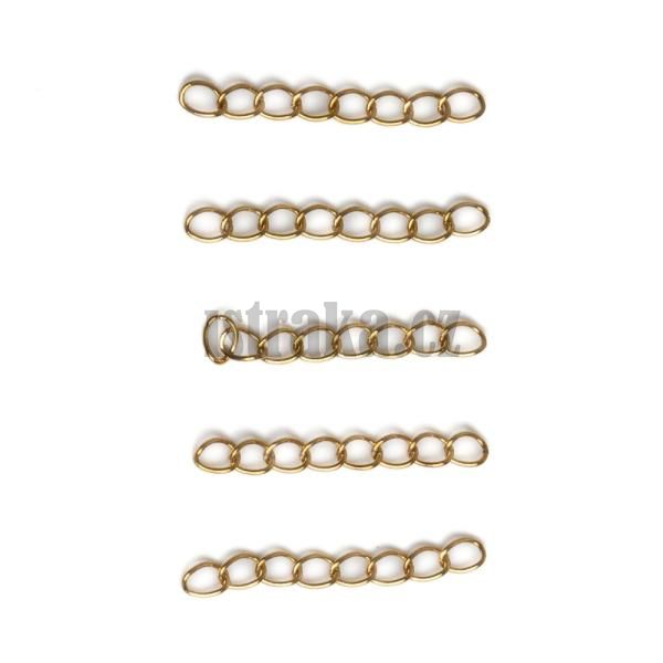 etzek prodluovac nerez zlat 2cm 5 ks