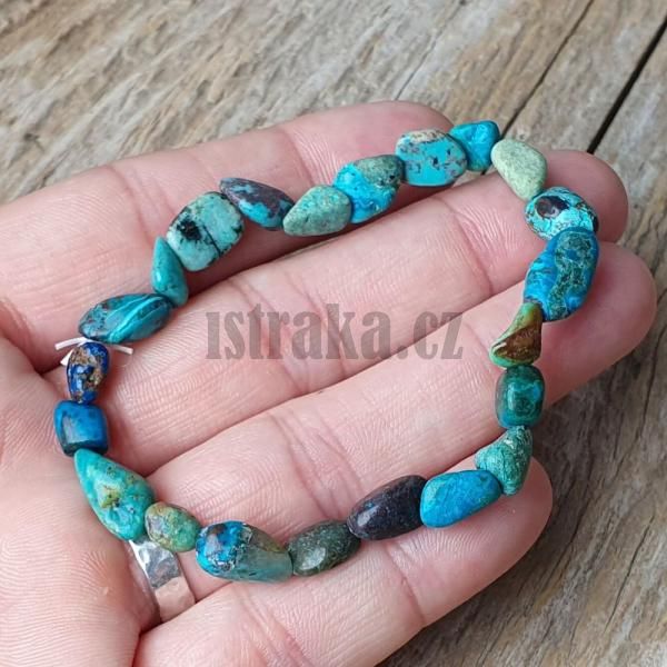 naramok-z-prirodneho-mineralu-chryzokol-nugety-nepravidelne-6x8mm-elasticky-hnedotyrkysovy