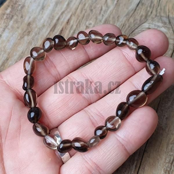 naramok-z-mineralu-zahneda-nugety-6x8mm-nepravidelne-elasticky-na-gumicke-hnedy-leskly-