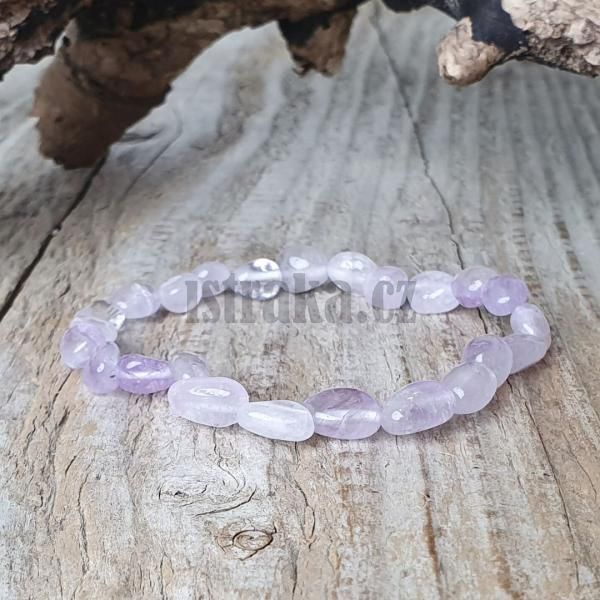 Nramek ametyst lavender nugety 6x8mm