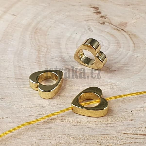 Srdko s drou korlka 8x2mm zlat