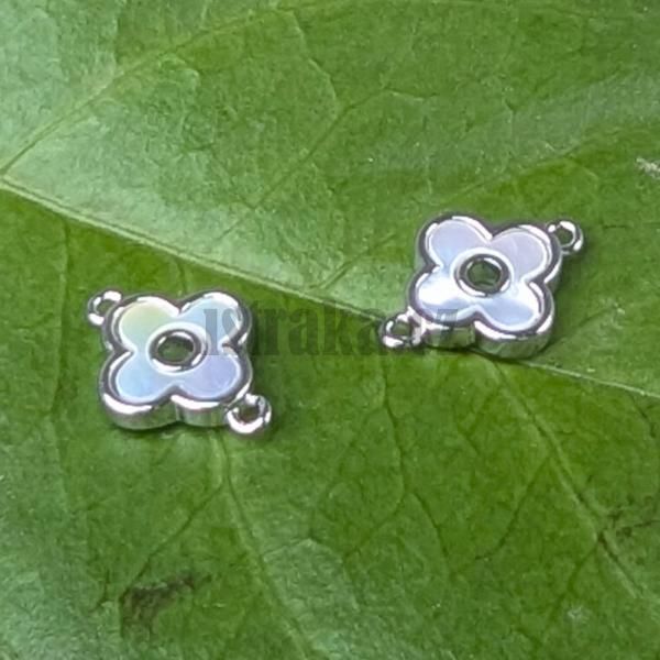 Perle mezikus 8mm kvtinka stbrn rm