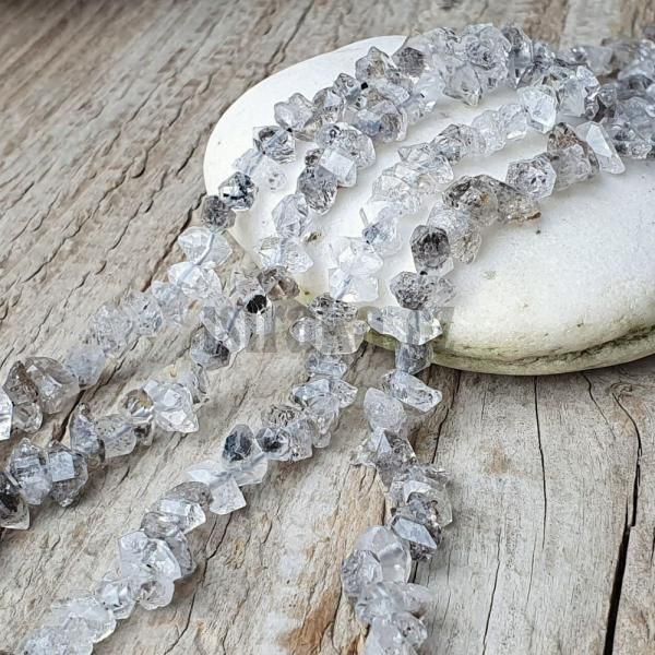 Kil Herkimer diamond s rutilem 8x4mm korlky rondelky ra