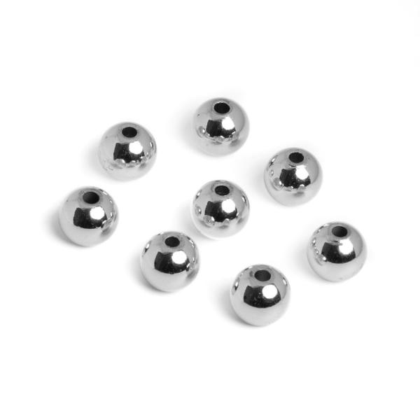 Kuli�ky kor�lky 8mm st��brn� nerez 8 ks