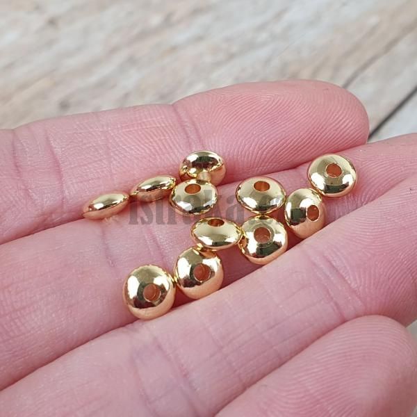 Korlek 6x3mm rondelka zlat kvalitn pokov 20 ks