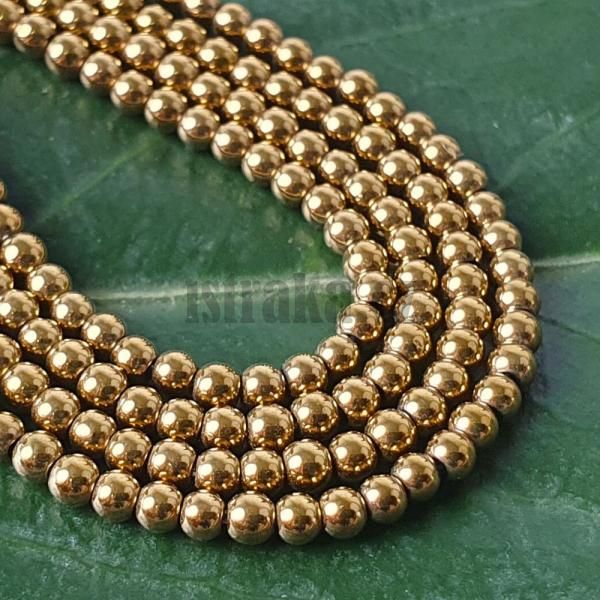 Hematit korlky 2mm zlat ra