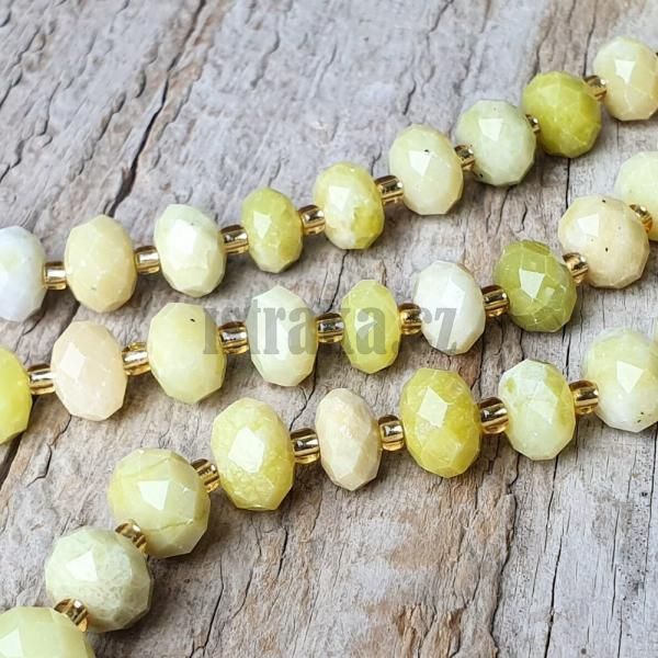 Jadeit Cauliflower korlky 6x10mm rondelky brouen plra