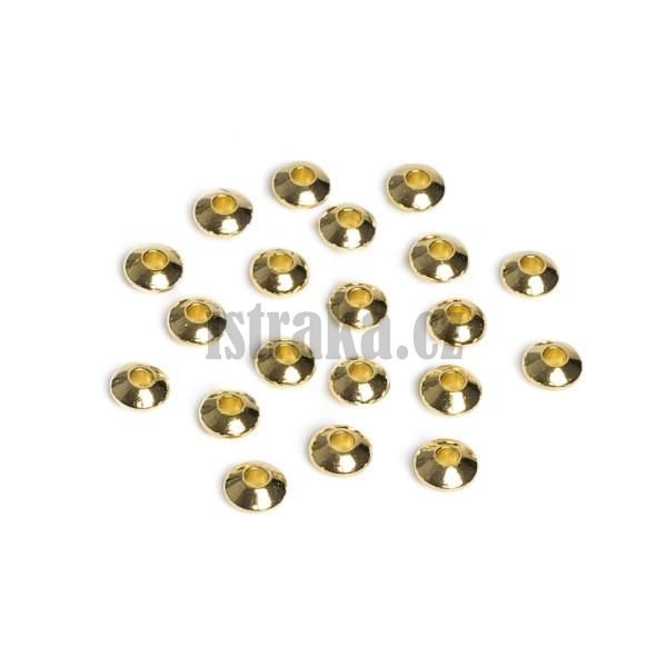 Kor�lek 6x3mm rondelka zlat� kvalitn� pokov 20 ks