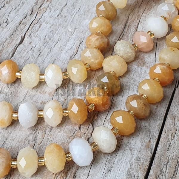Jadeit lut korlky 6x10mm rondelky brouen plra