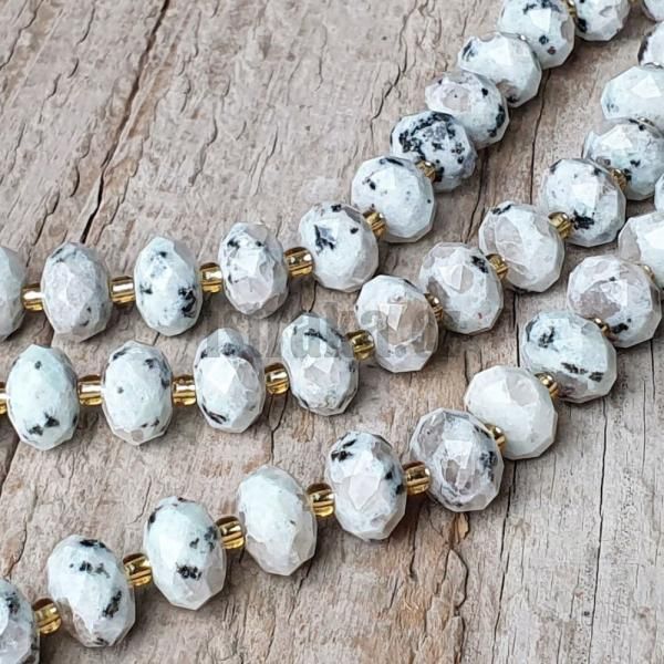 Jaspis kiwi korlky 6x10mm rondelky brouen plra