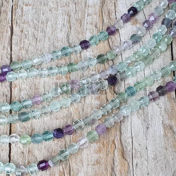 Fluorit korlky 4mm brouen soudek plra