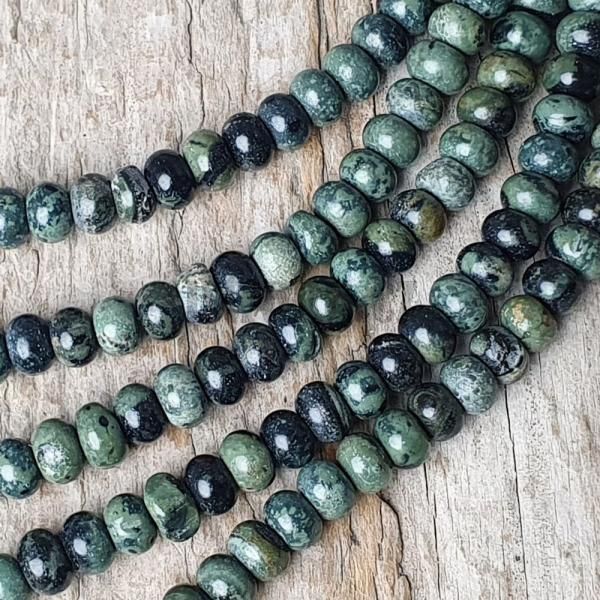 Jaspis kambaba korlky 4x6mm tun rondelky plra