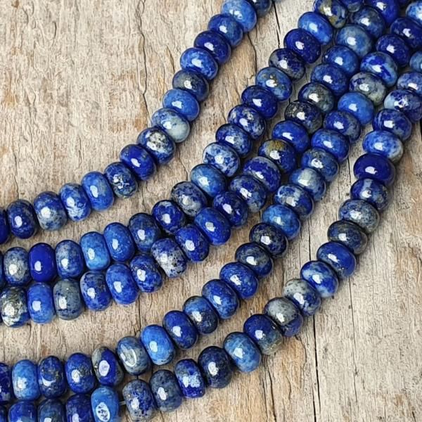 Lapis lazuli korlky 4x6mm tun rondelky plra