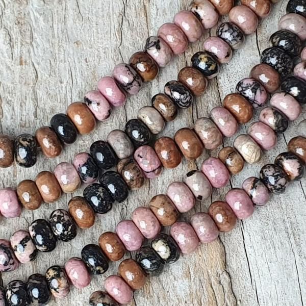 Rodonit mix barev korlky 4x6mm tun rondelky plra