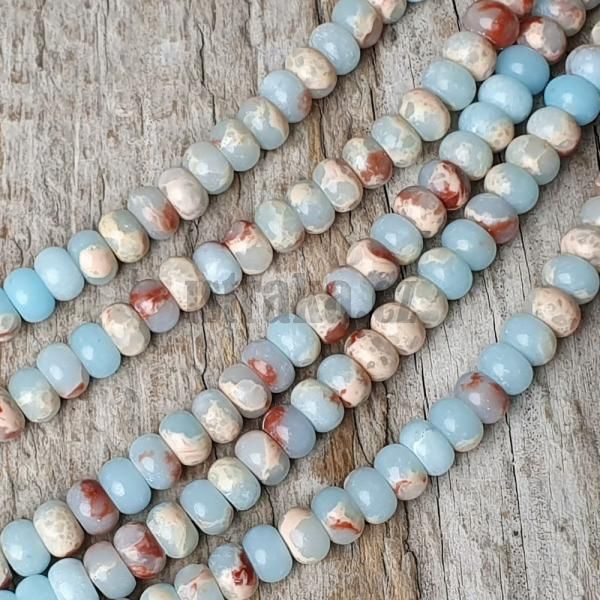 Jaspis aqua terra korlky 4x6mm tun rondelky plra