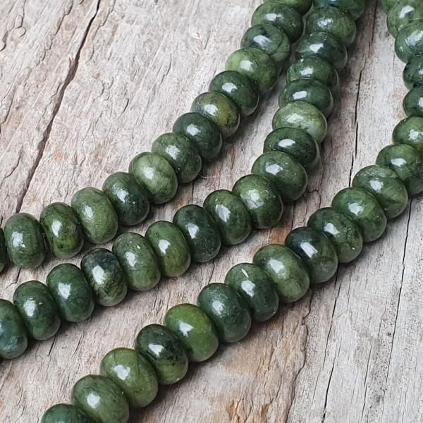 Jadeit Taiwan korlky 5x8mm tun rondelky plra