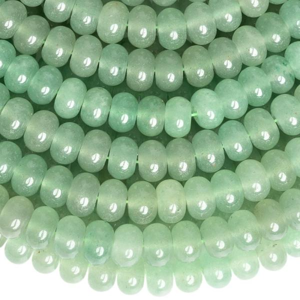 Avantur�n zelen� kor�lky 5x8mm tu�n� rondelky p�l���ra