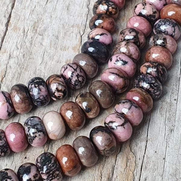 Rodonit mix barev korlky 5x8mm tun rondelky plra