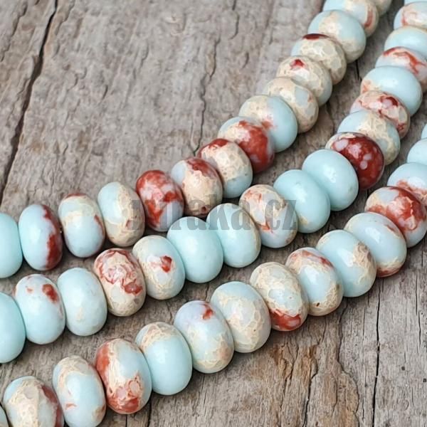Jaspis aqua terra korlky 5x8mm tun rondelky plra