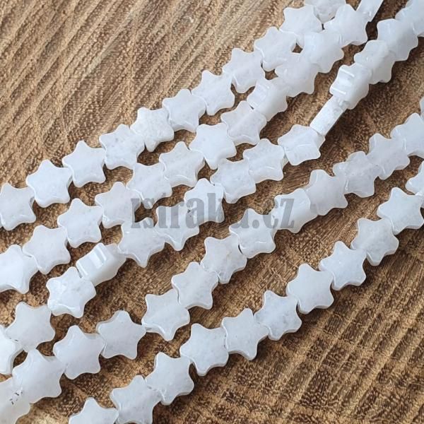 Jadeit korlky 6mm mln bl hvzdiky ra