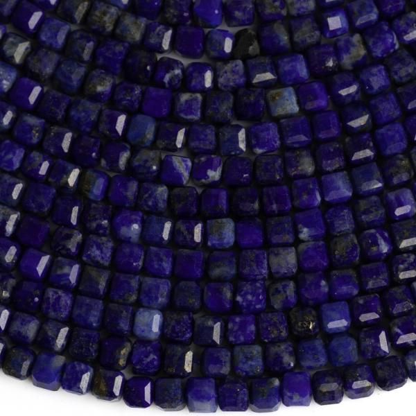 Lapis lazuli korlky 3,5mm kostky brouen plra