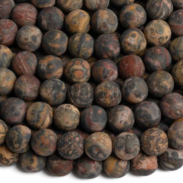 Jaspis leopard korlky 8mm matn ra