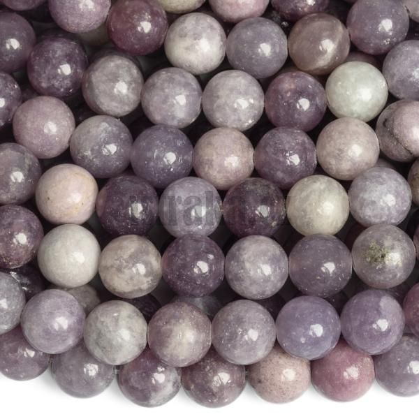 Lepidolit korlky 8mm A kvalita ra