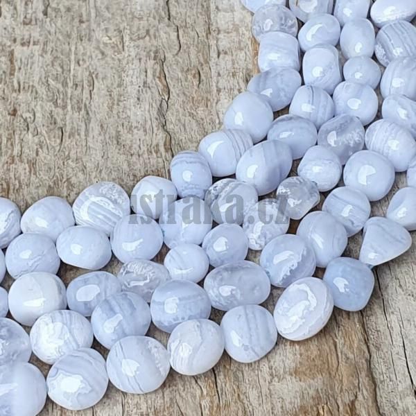 Chalcedon korlky nugety 6x8mm ra