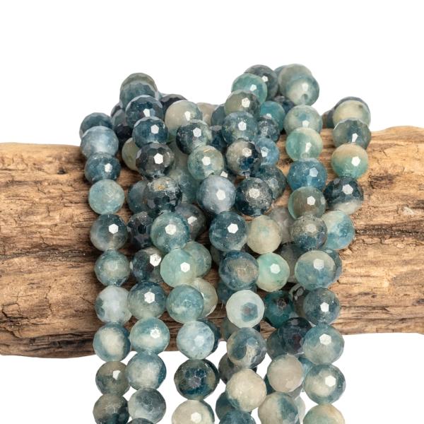 Turmal�n modr� kor�lky 6mm brou�en� p�l���ra