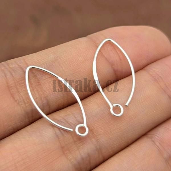 Nunicov hek Ag925 22x11mm stbrn 1 pr